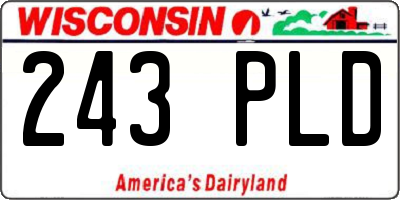 WI license plate 243PLD