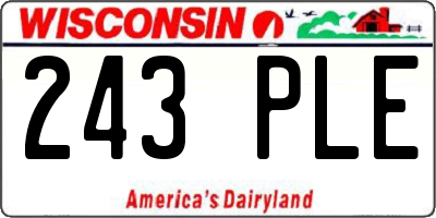 WI license plate 243PLE