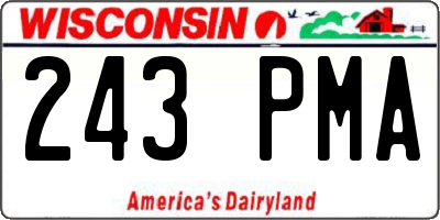 WI license plate 243PMA