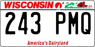 WI license plate 243PMQ