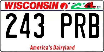 WI license plate 243PRB