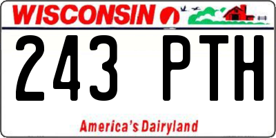 WI license plate 243PTH