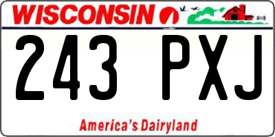 WI license plate 243PXJ