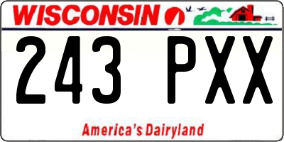 WI license plate 243PXX