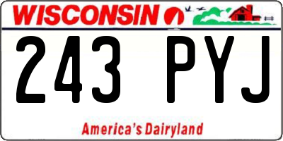 WI license plate 243PYJ