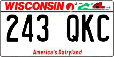WI license plate 243QKC
