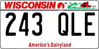 WI license plate 243QLE