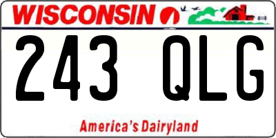 WI license plate 243QLG