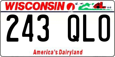 WI license plate 243QLO