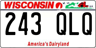 WI license plate 243QLQ