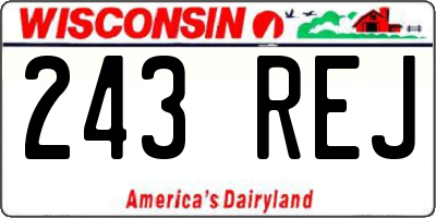 WI license plate 243REJ