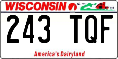 WI license plate 243TQF