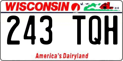 WI license plate 243TQH