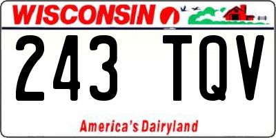 WI license plate 243TQV