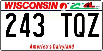 WI license plate 243TQZ