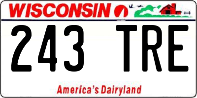 WI license plate 243TRE