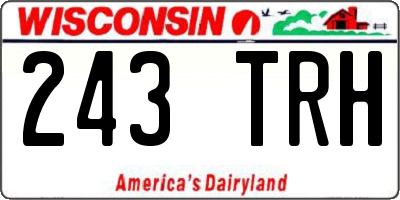 WI license plate 243TRH