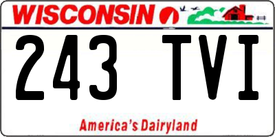 WI license plate 243TVI