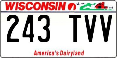 WI license plate 243TVV