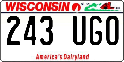 WI license plate 243UGO