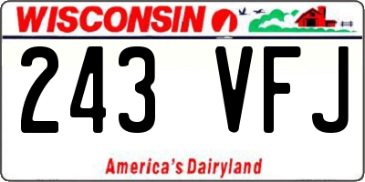 WI license plate 243VFJ