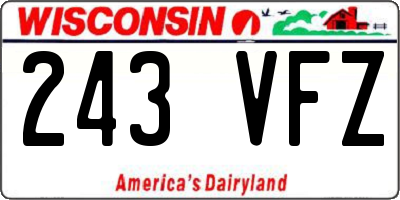WI license plate 243VFZ