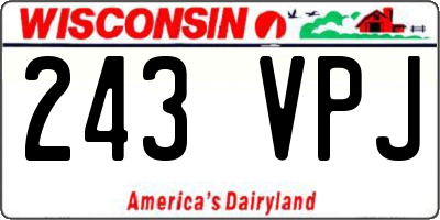 WI license plate 243VPJ