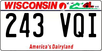 WI license plate 243VQI
