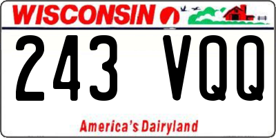 WI license plate 243VQQ