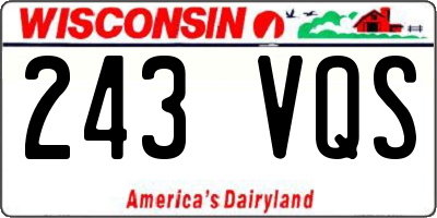 WI license plate 243VQS