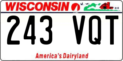 WI license plate 243VQT