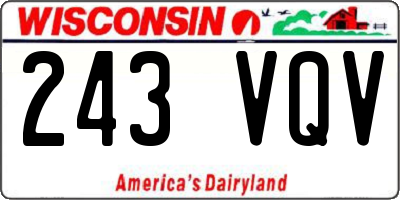 WI license plate 243VQV