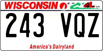 WI license plate 243VQZ