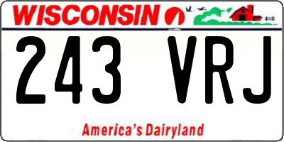 WI license plate 243VRJ