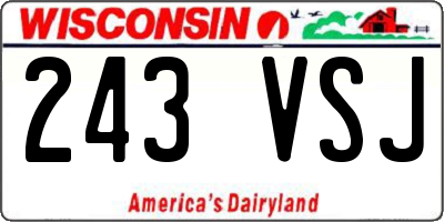 WI license plate 243VSJ