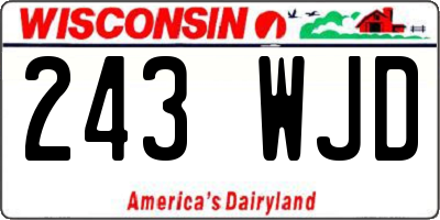 WI license plate 243WJD