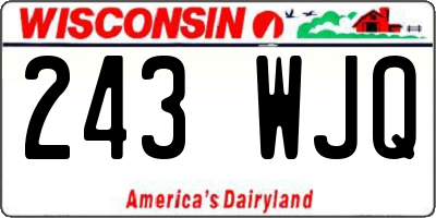 WI license plate 243WJQ
