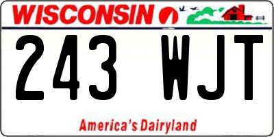 WI license plate 243WJT