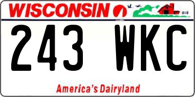 WI license plate 243WKC