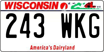 WI license plate 243WKG