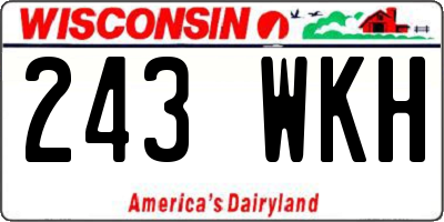 WI license plate 243WKH