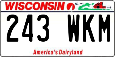 WI license plate 243WKM