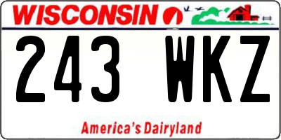 WI license plate 243WKZ