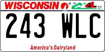WI license plate 243WLC