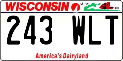 WI license plate 243WLT