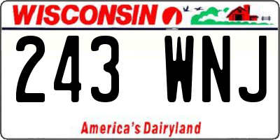 WI license plate 243WNJ