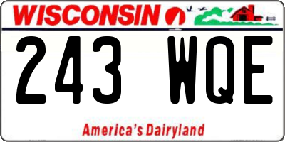 WI license plate 243WQE