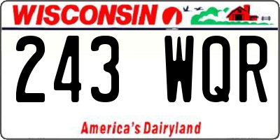 WI license plate 243WQR