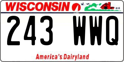 WI license plate 243WWQ