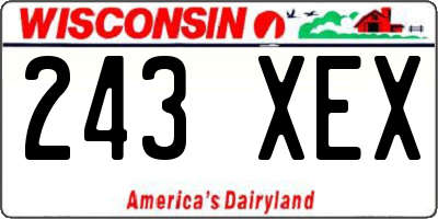 WI license plate 243XEX